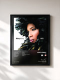 #noir Tableau de l'album Big de Macy Gray, cadre noir, imprimé et encadré en France
