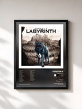 #noir Tableau de l'album Labyrinth de Kontra K, cadre noir, imprimé et encadré en France
