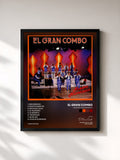 #noir Tableau de l'album Nuestro Aniversario de El Gran Combo, cadre noir, imprimé et encadré en France