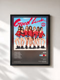 #noir Tableau de l'album Good Luck de AOA, cadre noir, imprimé et encadré en France