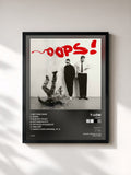 #noir Tableau de l'album OOPS! de T-low, cadre noir, imprimé et encadré en France