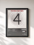 #noir Tableau de l'album 4 (Expanded) de Foreigner, cadre noir, imprimé et encadré en France
