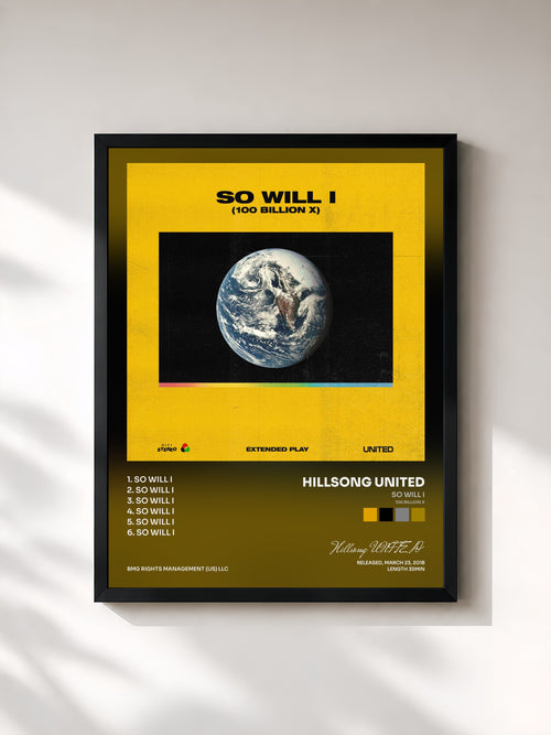 Hillsong UNITED · So Will I (100 Billion X) — Affiche encadrée