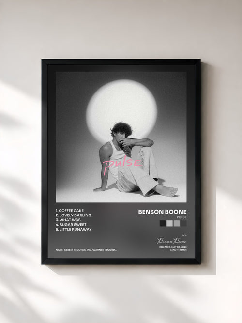 Benson Boone · PULSE — Affiche encadrée