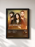 #noir Tableau de l'album Golden de Lady A, cadre noir, imprimé et encadré en France