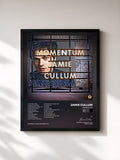#noir Tableau de l'album Momentum de Jamie Cullum, cadre noir, imprimé et encadré en France
