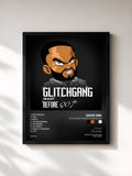 #noir Tableau de l'album GlitchGang Presents: Before 007 de Zack Ink, cadre noir, imprimé et encadré en France