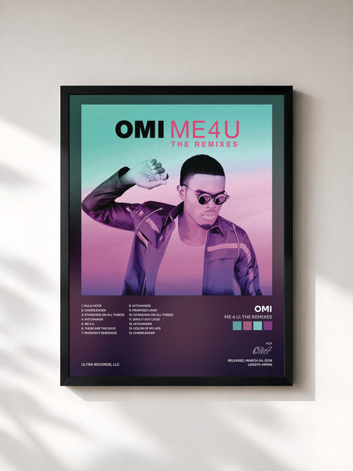 OMI · Me 4 U: The Remixes — Affiche encadrée
