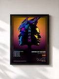 #noir Tableau de l'album On Our Way Home (EP) de Empire of the Sun, cadre noir, imprimé et encadré en France