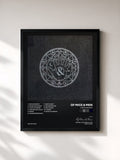 #noir Tableau de l'album EARTHANDSKY de Of Mice & Men, cadre noir, imprimé et encadré en France