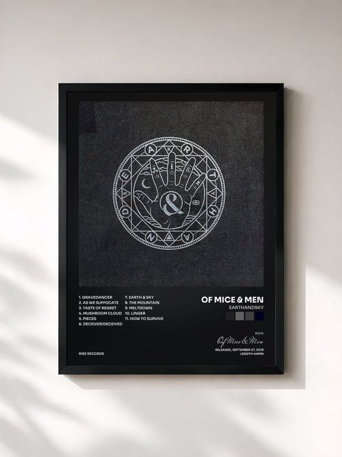 Of Mice & Men · EARTHANDSKY — Affiche encadrée
