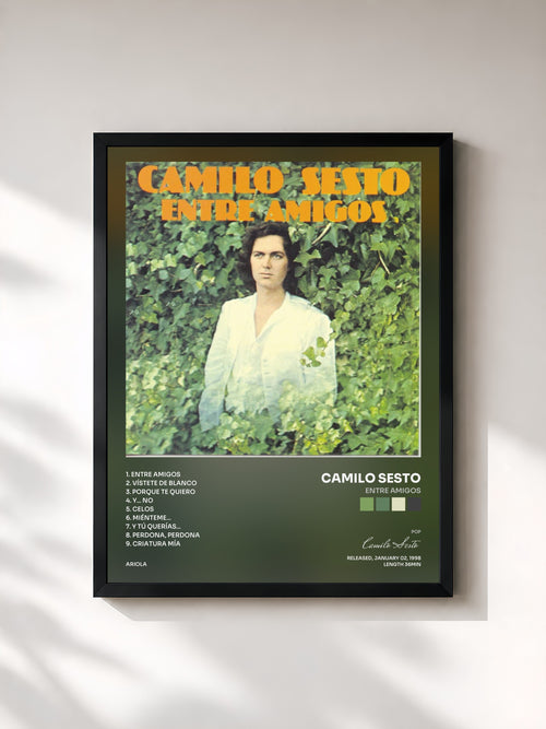 Camilo Sesto · Entre Amigos — Affiche encadrée
