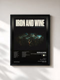 #noir Tableau de l'album Who Can See Forever Soundtrack de Iron & Wine, cadre noir, imprimé et encadré en France
