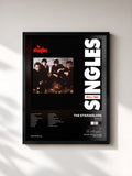 #noir Tableau de l'album Singles (The UA Years) de The Stranglers, cadre noir, imprimé et encadré en France