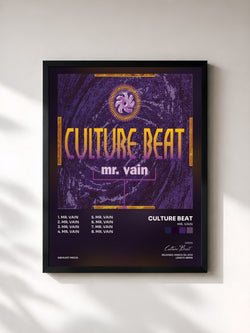 #noir Mr. Vain de Culture Beat en lámina enmarcada, marco negro, impresa y enmarcada en Francia