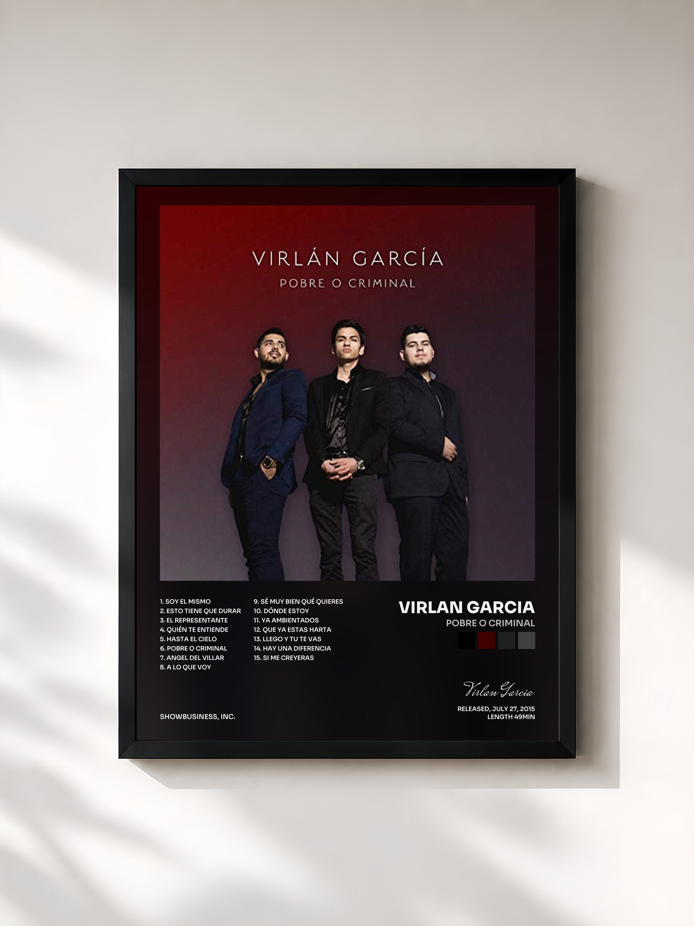 #noir Tableau de l'album Pobre o Criminal de Virlan Garcia, cadre noir, imprimé et encadré en France