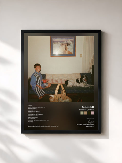 Casper · nur liebe, immer. — Affiche encadrée