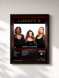 #noir Tableau de l'album Song 4 Lovers de Liberty X, cadre noir, imprimé et encadré en France