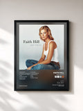 #noir Tableau de l'album Deep Tracks de Faith Hill, cadre noir, imprimé et encadré en France