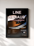 #noir Tableau de l'album Chansons françaises (20 succès originaux) de Line Renaud, cadre noir, imprimé et encadré en France