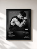 #noir Tableau de l'album Overnight de Jake Miller, cadre noir, imprimé et encadré en France