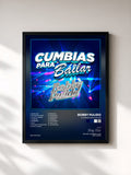 #noir Tableau de l'album Cumbias Para Bailar de Bobby Pulido, cadre noir, imprimé et encadré en France