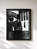 #noir Tableau de l'album I: Keep The Fire On de Di-rect, cadre noir, imprimé et encadré en France