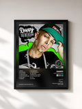 #noir Tableau de l'album Bad Intentions de Dappy, cadre noir, imprimé et encadré en France