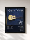 #noir Tableau de l'album Love Songs de Gipsy Kings, cadre noir, imprimé et encadré en France