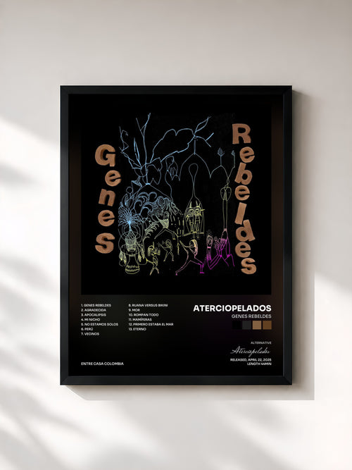 Aterciopelados · Genes Rebeldes — Affiche encadrée