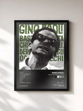 #noir Tableau de l'album Basta Chiudere Gli Occhi de Gino Paoli, cadre noir, imprimé et encadré en France