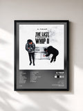 #noir Tableau de l'album The Last Whip II de K-Trap, cadre noir, imprimé et encadré en France