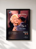 #noir Tableau de l'album The Man I Love de Peggy Lee, cadre noir, imprimé et encadré en France