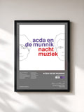 #noir Tableau de l'album Nachtmuziek de Acda en de Munnik, cadre noir, imprimé et encadré en France