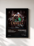#noir Tableau de l'album Los Dos Carnales Con Sax de Los Dos Carnales, cadre noir, imprimé et encadré en France