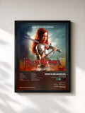 #noir Tableau de l'album Red Sonja (Original Motion Picture Soundtrack) de Sonya Belousova, cadre noir, imprimé et encadré en France
