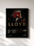 #noir Tableau de l'album King Of Hearts de Lloyd, cadre noir, imprimé et encadré en France