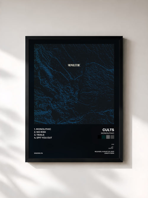 cults · Monolithic — Affiche encadrée