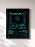 #noir Tableau de l'album REBOOT -JP SPECIAL SELECTION- de TREASURE, cadre noir, imprimé et encadré en France