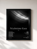 #noir Tableau de l'album Nighttime Ease de Vibe, cadre noir, imprimé et encadré en France