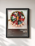 #noir Tableau de l'album Tinsel and Lights de Tracey Thorn, cadre noir, imprimé et encadré en France