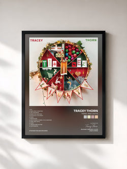 #noir Tableau de l'album Tinsel and Lights de Tracey Thorn, cadre noir, imprimé et encadré en France