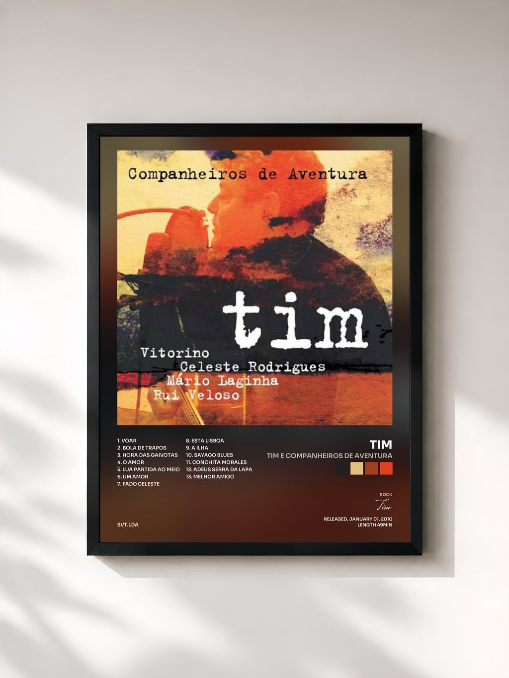 #noir Tableau de l'album Tim E Companheiros de Aventura de Tim, cadre noir, imprimé et encadré en France