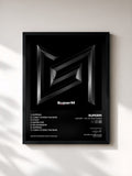 #noir Tableau de l'album SuperM - The 1st Mini Album de SuperM, cadre noir, imprimé et encadré en France