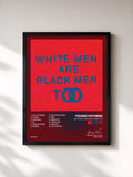 #noir Tableau de l'album White Men Are Black Men Too de Young Fathers, cadre noir, imprimé et encadré en France