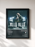 #noir Tableau de l'album Allô Allô de Sugar MMFK, cadre noir, imprimé et encadré en France