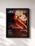 #noir Tableau de l'album Canta Jose Alfredo Jimenez de Maria Jimenez, cadre noir, imprimé et encadré en France