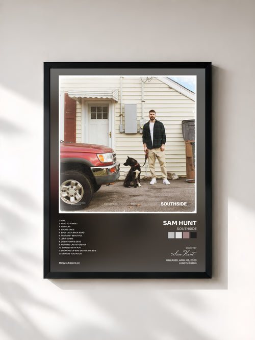 Sam Hunt · SOUTHSIDE — Affiche encadrée