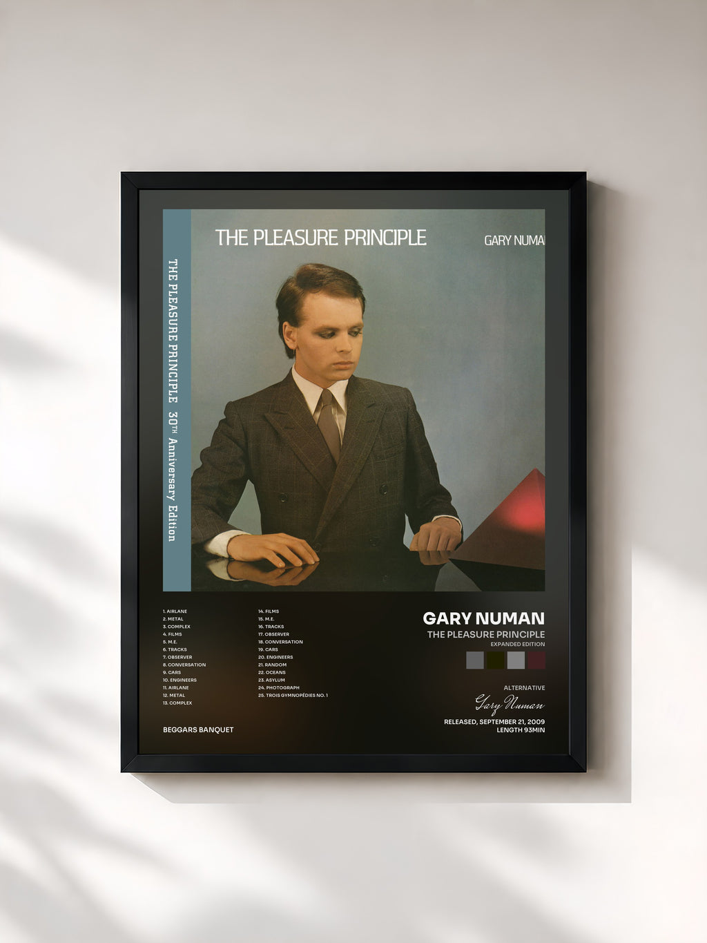 #noir Tableau de l'album The Pleasure Principle (Expanded Edition) de Gary Numan, cadre noir, imprimé et encadré en France