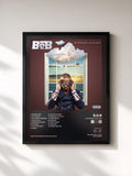 #noir Tableau de l'album Strange Clouds de B.o.B, cadre noir, imprimé et encadré en France